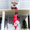 image:imageJoiedomi 8 FT Tall Hanging Christmas Inflatables Decoration Christmas Inflatable Reindeer and Climbing Santa Blow Up Santa with Buildin LED for Xmas Party Indoor Outdoor Yard Garden Lawn Decor
