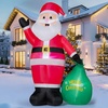 image:imageJOYIN Christmas Inflatable Santa Outdoor Decoration for Yard Blow Up Santa Decor Holding Gift Bags with Buildin LEDs for Xmas Party Decor Yard Outside Garden Holiday Decoration