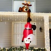 image:imageJoiedomi 8 FT Tall Hanging Christmas Inflatables Decoration Christmas Inflatable Reindeer and Climbing Santa Blow Up Santa with Buildin LED for Xmas Party Indoor Outdoor Yard Garden Lawn Decor
