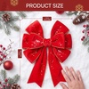 image:imageJOYIN 12 PCS Christmas Red Velvet Bows 14 x 12 Large Xmas Golden Edged Red Velvet Bow Tree Decor for Christmas Home Wreath Decoration