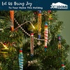 image:imageJOYIN 12Pcs Colorful Glass Icicle Ornaments with Crystal Line for Christmas Tree Decorations 35437 Xmas Tree Hanging in 12 Different Designs