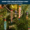 image:imageJOYIN 12Pcs Colorful Glass Icicle Ornaments with Crystal Line for Christmas Tree Decorations 35437 Xmas Tree Hanging in 12 Different Designs