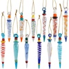 image:imageJOYIN 12Pcs Colorful Glass Icicle Ornaments with Crystal Line for Christmas Tree Decorations 35437 Xmas Tree Hanging in 12 Different Designs