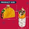 image:imageJOYIN Christmas Taco and Burrito Ornament 2 pcs Glass Blown Set Handcrafted for Tree Hanging Ornament Outdoor Christmas Decorations Indoor