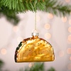 image:imageJOYIN Christmas Taco and Burrito Ornament 2 pcs Glass Blown Set Handcrafted for Tree Hanging Ornament Outdoor Christmas Decorations Indoor