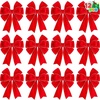 image:imageJOYIN 12 PCS Christmas Red Velvet Bows 14 x 12 Large Xmas Golden Edged Red Velvet Bow Tree Decor for Christmas Home Wreath Decoration