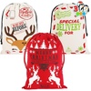 image:imageJOYIN 3 Packs Santa Sack Large Christmas Canvas Gift Bag with Drawstring 26 x 19 for Hoilday Party Supplies Reusable Personalized Best Gift for Xmas Package Storage Christmas Event Party Favors