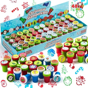 image:imageJOYIN 48 Pieces Christmas Assorted Stamps Kids SelfInk Stampers 12 Different Designs Plastic Stamps for Christmas Party Favors Stocking Stuffers Kids Crafts School Prizes and Goodies