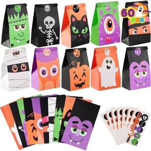 image:imageJOYIN 60 PCS Halloween Treat Bags Goodie and Candy Bags with Stickers Party Supplies Trick or Treat for Kids Halloween Party Favors Exchange Holiday Pastries Supplies