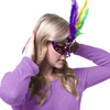 image:imageJOYIN 12 Pcs Mardi Gras Feather Masks Carnival Masquerade Masks Bulk Mardi Gras Costume Dress Up Accessories for Women Men Outfit