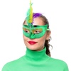 image:imageJOYIN 12 Pcs Mardi Gras Feather Masks Carnival Masquerade Masks Bulk Mardi Gras Costume Dress Up Accessories for Women Men Outfit