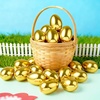image:imageJOYIN 72Pcs Gold Easter Eggs 23 Metallic Plastic Empty Eggs Fillable for Easter Hunt Supplies Basket Stuffers Toys Filling Treats Party Favor