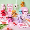 image:imageJOYIN 28 Pack Valentines Day Mini Plush Toys with Gift Cards Mini Keychains for Valentines Party Favor School Exchange Prize and Valentines Classroom Gift Exchange