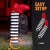image:imageJOYIN 2 Pcs 21 Halloween Decorations Outdoor Witch Legs Yard Stakes Witch Halloween Graveyard Lawn Yard Prop and Patio DecorationsWhite BlackWitch Legs with light set