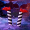 image:imageJOYIN 2 Pcs 21 Halloween Decorations Outdoor Witch Legs Yard Stakes Witch Halloween Graveyard Lawn Yard Prop and Patio DecorationsWhite BlackWitch Legs with light set
