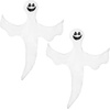 image:imageJOYIN 2 Pcs 53 Halloween Decoration Outdoor Halloween Tree Wrap Ghost Decoration Outdoor Smiling Hanging Ghost Design for Lawn Tree Party Supplies Haunted House Wrap DecorHappy Ghost