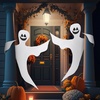 image:imageJOYIN 2 Pcs 53 Halloween Decoration Outdoor Halloween Tree Wrap Ghost Decoration Outdoor Smiling Hanging Ghost Design for Lawn Tree Party Supplies Haunted House Wrap DecorHappy Ghost
