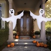image:imageJOYIN 2 Pcs 53 Halloween Decoration Outdoor Halloween Tree Wrap Ghost Decoration Outdoor Smiling Hanging Ghost Design for Lawn Tree Party Supplies Haunted House Wrap DecorFunny Ghost