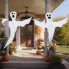 image:imageJOYIN 2 Pcs 53 Halloween Decoration Outdoor Halloween Tree Wrap Ghost Decoration Outdoor Smiling Hanging Ghost Design for Lawn Tree Party Supplies Haunted House Wrap DecorCute Ghost