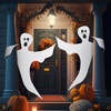 image:imageJOYIN 2 Pcs 53 Halloween Decoration Outdoor Halloween Tree Wrap Ghost Decoration Outdoor Smiling Hanging Ghost Design for Lawn Tree Party Supplies Haunted House Wrap DecorScary Ghost
