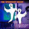 image:imageJOYIN 2 Pcs 53 Halloween Decoration Outdoor Halloween Tree Wrap Ghost Decoration Outdoor Smiling Hanging Ghost Design for Lawn Tree Party Supplies Haunted House Wrap DecorScary Ghost