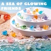 image:imageJOYIN 50PCS GlowintheDark Mini Resin Mini Sea Animals Figurinnes for Aquarium Ornaments DecorationsGlow in The Dark Resin Charms for Kids Cute Garden Accessories Dollhouse DecorGlowintheDark resin set