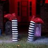 image:imageJOYIN 2 Pcs 21 Halloween Decorations Outdoor Witch Legs Yard Stakes Witch Halloween Graveyard Lawn Yard Prop and Patio DecorationsWhite BlackWitch Legs set