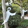 image:imageJOYIN 2 Pcs 53 Halloween Decoration Outdoor Halloween Tree Wrap Ghost Decoration Outdoor Smiling Hanging Ghost Design for Lawn Tree Party Supplies Haunted House Wrap DecorHappy Ghost