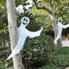 image:imageJOYIN 2 Pcs 53 Halloween Decoration Outdoor Halloween Tree Wrap Ghost Decoration Outdoor Smiling Hanging Ghost Design for Lawn Tree Party Supplies Haunted House Wrap DecorFunny Ghost
