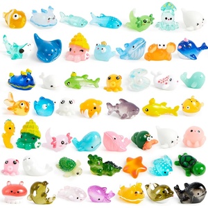 image:imageJOYIN 50PCS GlowintheDark Mini Resin Mini Sea Animals Figurinnes for Aquarium Ornaments DecorationsGlow in The Dark Resin Charms for Kids Cute Garden Accessories Dollhouse DecorOcean Animals resin set