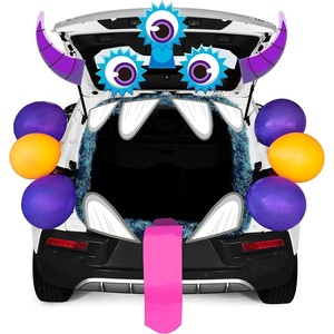 image:imageJOYIN Halloween Monster Trunk or Treat Car Decorations Kit for SUV Outdoor Decor Haunted House Vehicle Archway Garage Door Lawn Balloons Strips Party Supplies Cute Scary