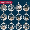 image:imageJOIEDOMI 12 Pcs Wooden Hanging Ornaments Christmas Reindeer Wooden Ornaments for IndoorOutdoor Holidays Party Decoration Tree Ornaments Events and Christmas