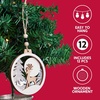 image:imageJOIEDOMI 12 Pcs Wooden Hanging Ornaments Christmas Reindeer Wooden Ornaments for IndoorOutdoor Holidays Party Decoration Tree Ornaments Events and Christmas