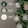 image:imageJOIEDOMI 36 Pcs Christmas Snowflake Wooden Ornaments Xmas Unfinished Wood Snowflake Cutouts DIY Ornaments for Crafts Christmas Tree Hanging Decoration Indoor Holidays Rustic Embellishments