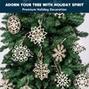 image:imageJOIEDOMI 36 Pcs Christmas Snowflake Wooden Ornaments Xmas Unfinished Wood Snowflake Cutouts DIY Ornaments for Crafts Christmas Tree Hanging Decoration Indoor Holidays Rustic Embellishments