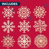 image:imageJOIEDOMI 36 Pcs Christmas Snowflake Wooden Ornaments Xmas Unfinished Wood Snowflake Cutouts DIY Ornaments for Crafts Christmas Tree Hanging Decoration Indoor Holidays Rustic Embellishments