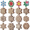 image:imageJOIEDOMI 60pcs Christmas Wooden Snowflake Hanging Ornaments Snowflakes Christmas Ornaments for Holidays Christmas Tree Decoration Christmas Party Holiday Decor