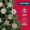 image:imageJOIEDOMI 60pcs Christmas Wooden Snowflake Hanging Ornaments Snowflakes Christmas Ornaments for Holidays Christmas Tree Decoration Christmas Party Holiday Decor