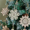 image:imageJOIEDOMI 96 Pcs Christmas Snowflake Decorations Ornaments Snowflakes Wood Slices Party Favors Blank Unfinished Wooden Xmas Hanging DIY Ornaments Christmas Tree Decorations Indoor Crafts