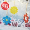 image:imageJOIEDOMI 96 Pcs Christmas Snowflake Decorations Ornaments Snowflakes Wood Slices Party Favors Blank Unfinished Wooden Xmas Hanging DIY Ornaments Christmas Tree Decorations Indoor Crafts