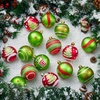 image:imageJOYIN 30 Pcs Christmas Tree Ornaments Decorations Balls 236 Red and Green Glittering Christmas Hanging Balls Tree Decor Ornaments Shatterproof Xmas Indoor Decor for Wreath Holidays