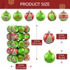 image:imageJOYIN 30 Pcs Christmas Tree Ornaments Decorations Balls 236 Red and Green Glittering Christmas Hanging Balls Tree Decor Ornaments Shatterproof Xmas Indoor Decor for Wreath Holidays