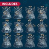 image:imageJOYIN Christmas Set of 12Pcs Spun Angel Ornament Clear Angel Hanging Ornaments with LED Lights for Christmas Tree Decorations Xmas Party Favor