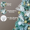 image:imageJoiedomi 24 Pcs Christmas Tree Berry Stem Silver Decorative Bead Sticks Glittery Twigs Picks Branches for Christmas Tree Small Vase Holiday Wedding Party 17 Inches SilverWhite