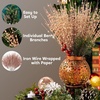 image:imageJoiedomi 24 Pcs Christmas Tree Berry Stem Silver Decorative Bead Sticks Glittery Twigs Picks Branches for Christmas Tree Small Vase Holiday Wedding Party 17 Inches SilverRose Gold