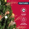 image:imageJoiedomi 24 Pcs Christmas Tree Berry Stem Silver Decorative Bead Sticks Glittery Twigs Picks Branches for Christmas Tree Small Vase Holiday Wedding Party 17 Inches SilverRose Gold