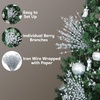 image:imageJoiedomi 24 Pcs Christmas Tree Berry Stem Silver Decorative Bead Sticks Glittery Twigs Picks Branches for Christmas Tree Small Vase Holiday Wedding Party 17 Inches SilverSilver