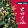 image:imageJoiedomi 24 Pcs Christmas Tree Berry Stem Silver Decorative Bead Sticks Glittery Twigs Picks Branches for Christmas Tree Small Vase Holiday Wedding Party 17 Inches SilverGold
