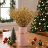 image:imageJoiedomi 24 Pcs Christmas Tree Berry Stem Silver Decorative Bead Sticks Glittery Twigs Picks Branches for Christmas Tree Small Vase Holiday Wedding Party 17 Inches SilverChampagne