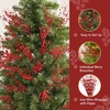 image:imageJoiedomi 24 Pcs Christmas Tree Berry Stem Silver Decorative Bead Sticks Glittery Twigs Picks Branches for Christmas Tree Small Vase Holiday Wedding Party 17 Inches SilverRed